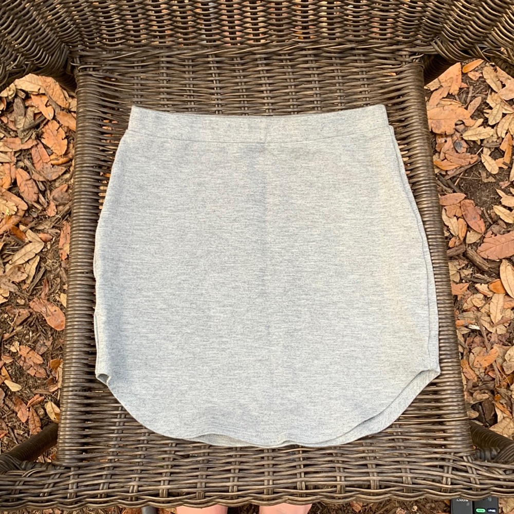 Light grey mini skirt